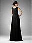  Sheath/ Column V-neck Floor-length Chiffon Matte Satin Mother of the Bride Dress