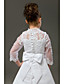  Fairy A-line Floor-length Satin Organza Lace Flower Girl Dress / First Communion Dress (HSX635)