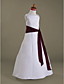  A-line Scoop Floor-length Satin Flower Girl Dress