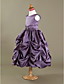  Ball Gown Scoop Tea-length Satin Flower Girl Dress