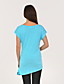  Orlo obliquo stampato maniche corte scollo tondo t-shirt / t-shirt donna (ff-8502bd002-0736)