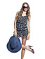  dot décolleté dos camisole modèles volants liée robe / robes pour femmes (ff-a-bh0853004)