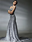  Squined Trumpet/Mermaid Sweetheart Court Train Evening Dress inspired by Natalie Mark at Oscar