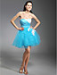  Ball Gown Strapless Short/Mini Satin Tulle Cocktail Dress