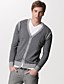  colorblock homme bouton de fermeture de v-cou en cachemire cardigan