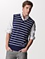  Men's Striped Cashmere V-Neck Sweater Vest