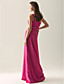  Sheath/ Column One Shoulder Floor-length Chiffon Over Satin Separate Bridesmaid/ Wedding Party Dress