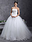  Ball Gown Strapless Beading Floor-length Tulle Wedding Dress
