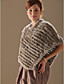  aito kani turkis / kettu fringed turkista poncho / huivi