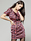  TS Swallow Grid Sheath Dress