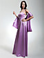  Sheath/Column Spaghetti Straps Floor-length Satin Bridesmaid Dress With A Wrap