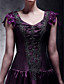  Taffeta A-line V-neck Court Train Evening Dress inspired by Taylor Swift