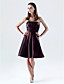  A-line Strapless Empire Knee-length Taffeta Bridesmaid/ Wedding Party Dress