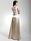  Sheath/ Column Scoop Floor-length Satin Bridesmaid/ Wedding Party Dress