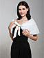 mouwloze faux fur met sjerp / linten bruids bruiloft jas / wrap
