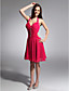 JURGITA - Robe de Cocktail Mousseline Satin