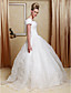 Ball Gown Scoop Organza Satin Floor-length Wedding Dress