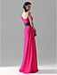  Sheath/Column One Shoulder Floor-length Chiffon/Mading Bridesmaid/Wedding Party Dress