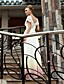  Sheath/ Column V-neck Floor-length Chiffon Satin Elastic Silk-like Satin Ready-to-Wear Evening Dress