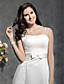  Princess A-line Floor-length Satin with Bow Wedding Dress