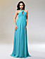  Sheath/ Column Halter Floor-length Chiffon Matte Satin Evening Dress