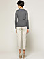  Beaded Neckline Long Sleeves Pullover / Women‘s Pullovers (FF-C-Bl0736610)