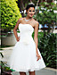  Ball Gown Sweetheart Knee-length Wedding Dress With 3D Floral