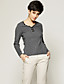  Beaded Neckline Long Sleeves Pullover / Women‘s Pullovers (FF-C-Bl0736610)