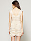  TS Ruched and Mesh Bodycon Dress