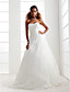  A-line/ Princess Sweetheart Court Train Organza Wedding Dress