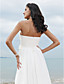  uma linha-namorada de varredura / escova treinar vestido de noiva chiffon