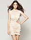  TS Ruched and Mesh Bodycon Dress
