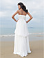  uma linha-namorada de varredura / escova treinar vestido de noiva chiffon