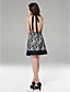  Sheath/ Column High Neck Short/ Mini Lace Cocktail Dress