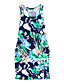  Flower Print Racerback Jersey Dress