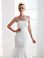  Trumpet/Mermaid Strapless Court Train Satin Wedding Dress