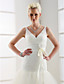  Trumpet/Mermaid V-neck Floor-length Lace Wedding Dress