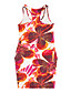  Flower Print Racerback Jersey Dress