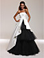  Satin Tulle A-line Strapless Floor-length Evening/ Prom Dress inspired by Isabella Ragonese
