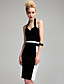  ts estilo vintage halter vaina bodycon vestido