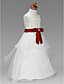  A-line Square Floor-length Satin Flower Girl Dress