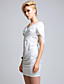  TS Gray Form Fitted Short Sleeve Dress Inspired by RUNWAY