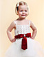  A-line Square Floor-length Satin Flower Girl Dress