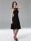  A-line Bateau Knee-length Chiffon Cocktail Dress