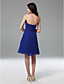  A-line Halter V-neck Knee-length Chiffon Bridesmaid Dress