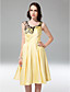  Dianna Agron A-line Off-the-shoulder Knee-length Satin Cocktail Dress