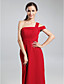  Sheath/Column One Shoulder Off-the-shoulder Floor-length Chiffon Bridesmaid Dress
