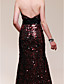  Trumpet/ Mermaid Strapless Court Train Sequined Evening Dress