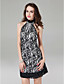  Sheath/ Column High Neck Short/ Mini Lace Cocktail Dress