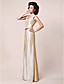  A-line V-neck Floor-length Taffeta Mother of the Bride Dress